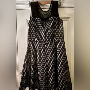 Enfocus Studio Fit & Flare Retro Style Black Dresss